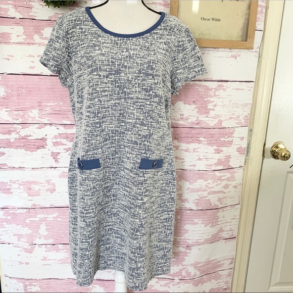connected apparel Dresses & Skirts - Connected Apparel Women’s Blue Short Sleeve Dress
